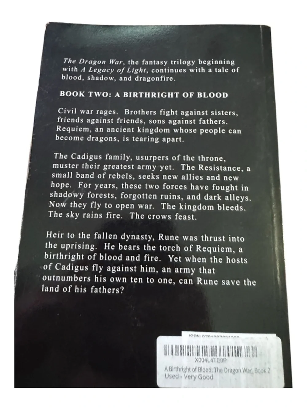A Birthright of Blood - Black and Green Fantasy Paperback
